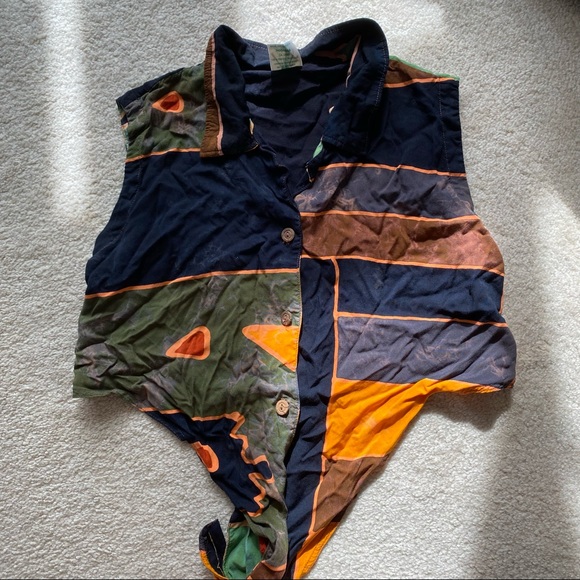 VINTAGE TIE FRONT CROP TOP - Picture 6 of 13